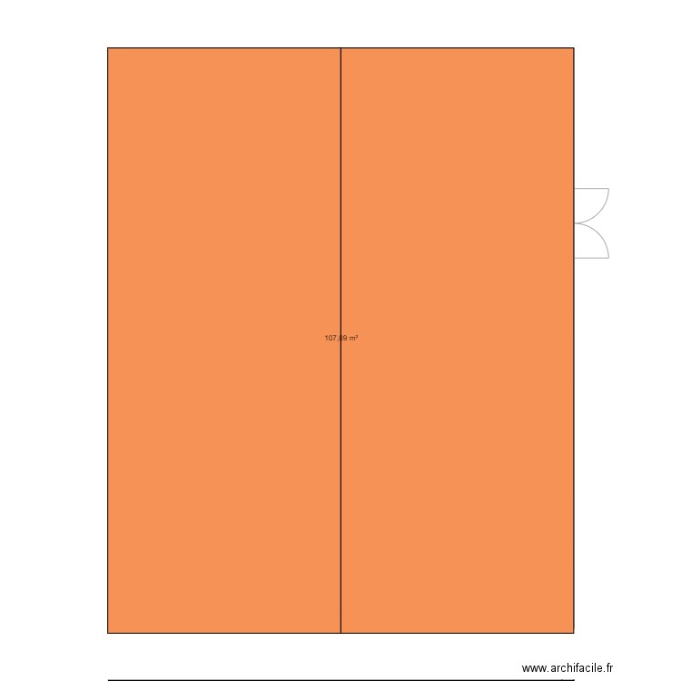 maison. Plan de 1 pièce et 107 m2