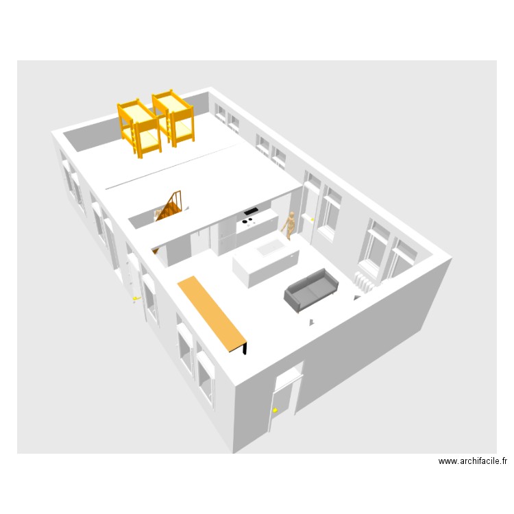 grande classe étage. Plan de 0 pièce et 0 m2