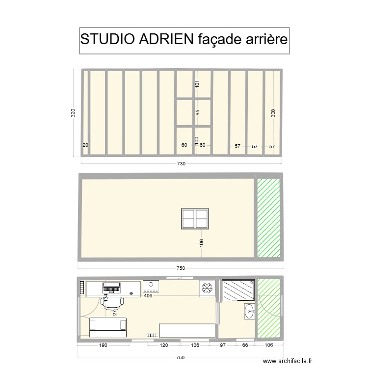 Cottage Adrien2. Plan de 81 pièces et 215 m2