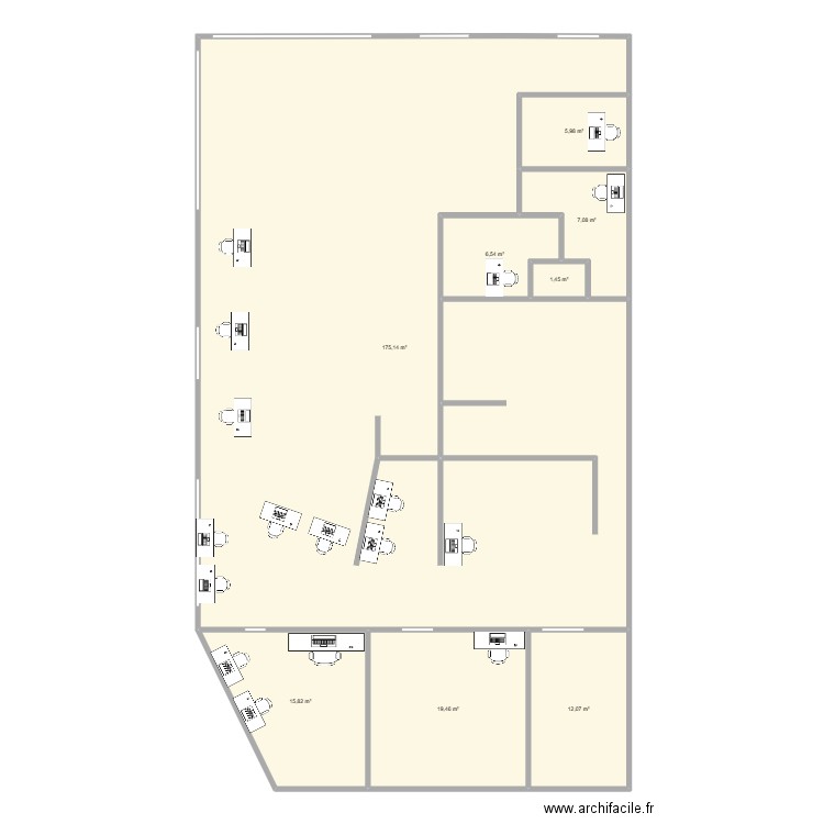 pharma_new_1. Plan de 6 pièces et 244 m2