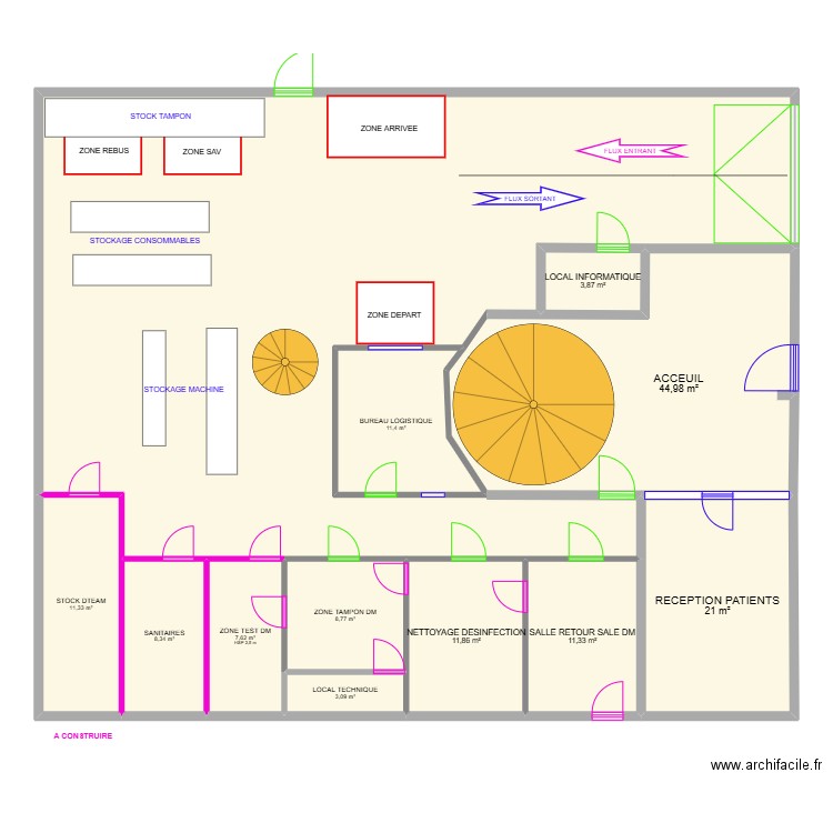 PLAN CLOISON + + 25 09 2024. Plan de 12 pièces et 302 m2