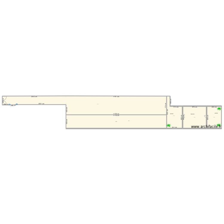 46 projet. Plan de 5 pièces et 855 m2