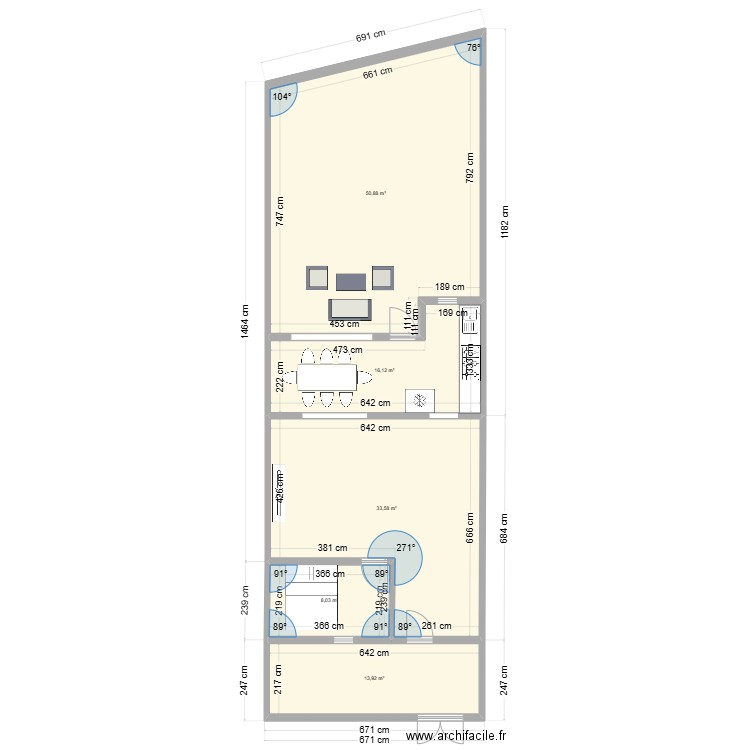 Plan maison . Plan de 5 pièces et 123 m2