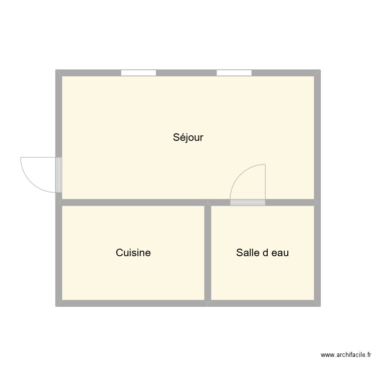 2503 LE BOURDENNEC SOUVESTRE. Plan de 3 pièces et 16 m2