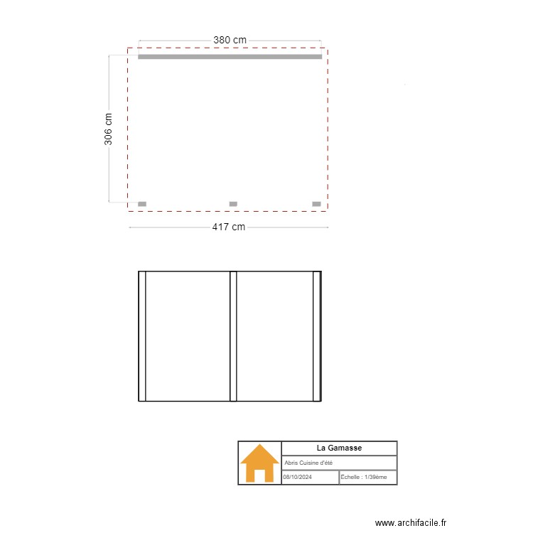 Cuisine d'été. Plan de 0 pièce et 0 m2