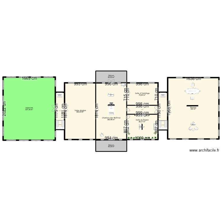 Maison de Luxe. Plan de 88 pièces et 5294 m2