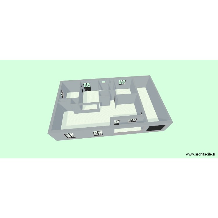 Maison 1 bis. Plan de 4 pièces et 120 m2