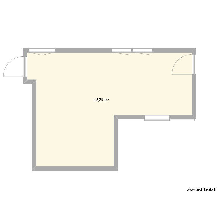 APPARTEMENT. Plan de 1 pièce et 22 m2