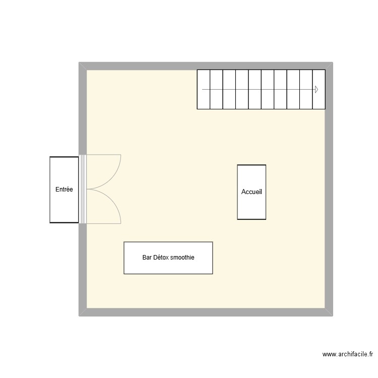 2ème étage. Plan de 1 pièce et 24 m2