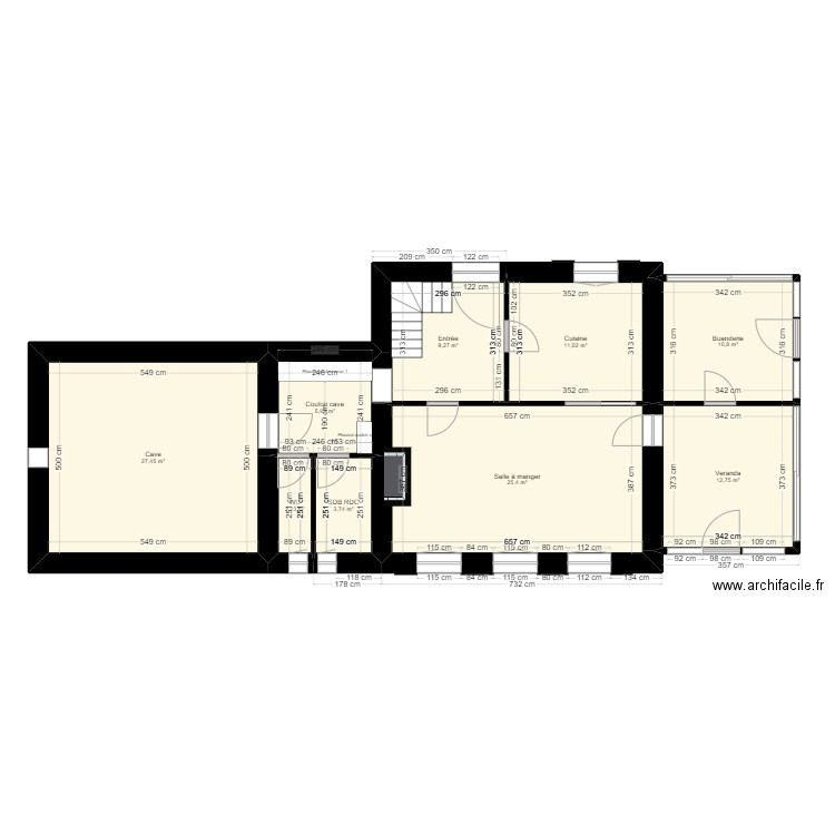 GURGY3. Plan de 9 pièces et 109 m2