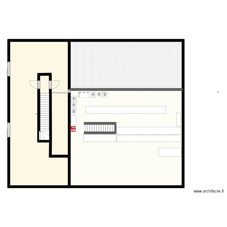 Ducrettet étage. Plan de 4 pièces et 301 m2