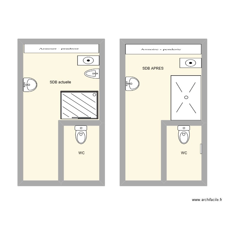 RENARD. Plan de 4 pièces et 47 m2