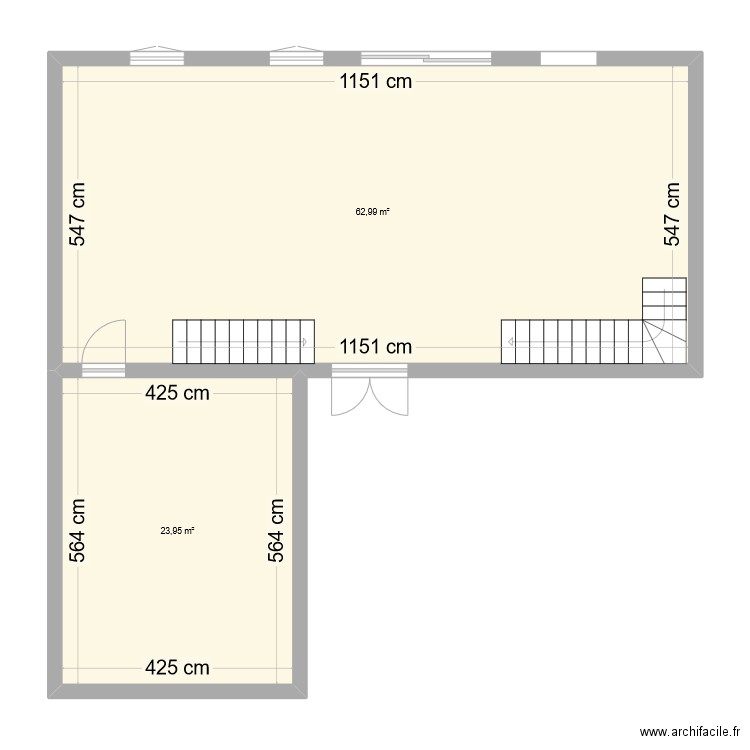 TEST1. Plan de 2 pièces et 87 m2