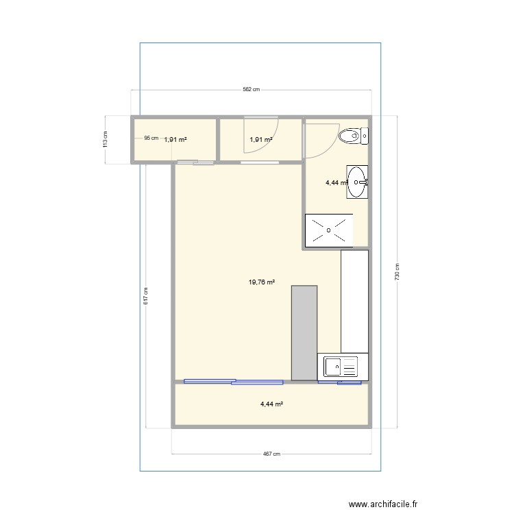 Josselin SIOVE 199 Charcot. Plan de 5 pièces et 32 m2