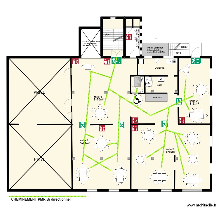 VOIRON. Plan de 4 pièces et 440 m2