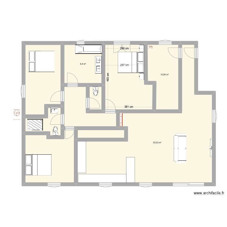 Perso Barbara . Plan de 10 pièces et 130 m2