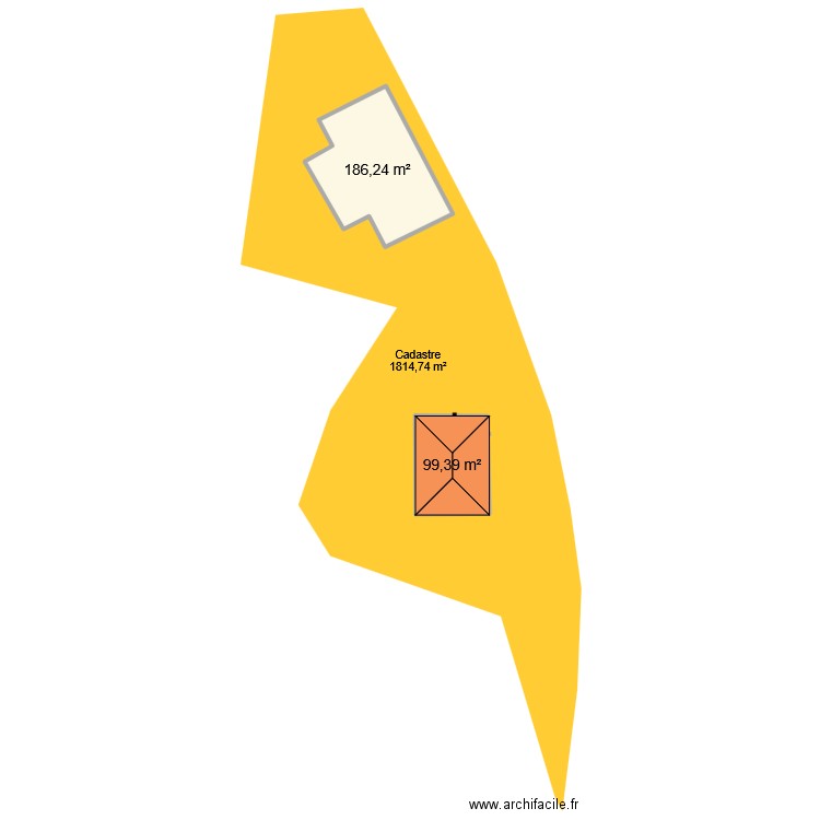 Panneaux Lue. Plan de 2 pièces et 286 m2