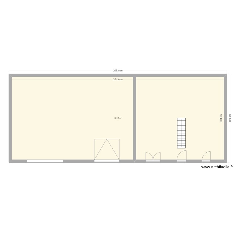 ebauche plan mas. Plan de 1 pièce et 161 m2