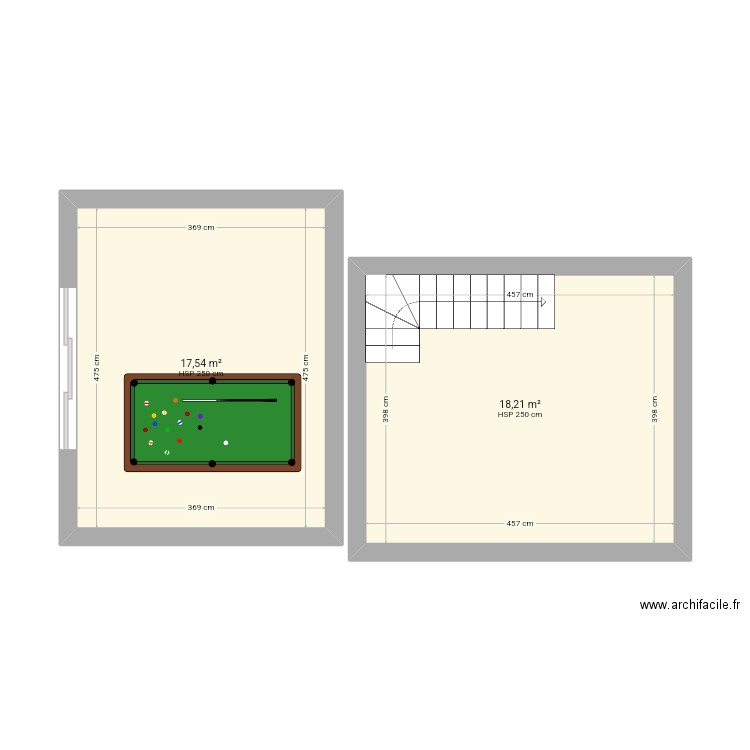 ESSAI. Plan de 2 pièces et 36 m2