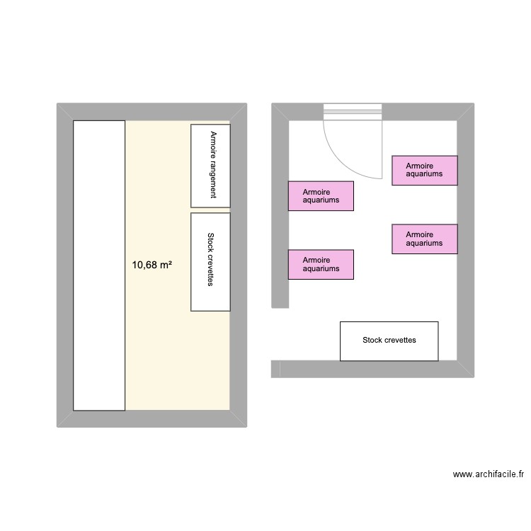 N1-N2. Plan de 1 pièce et 11 m2