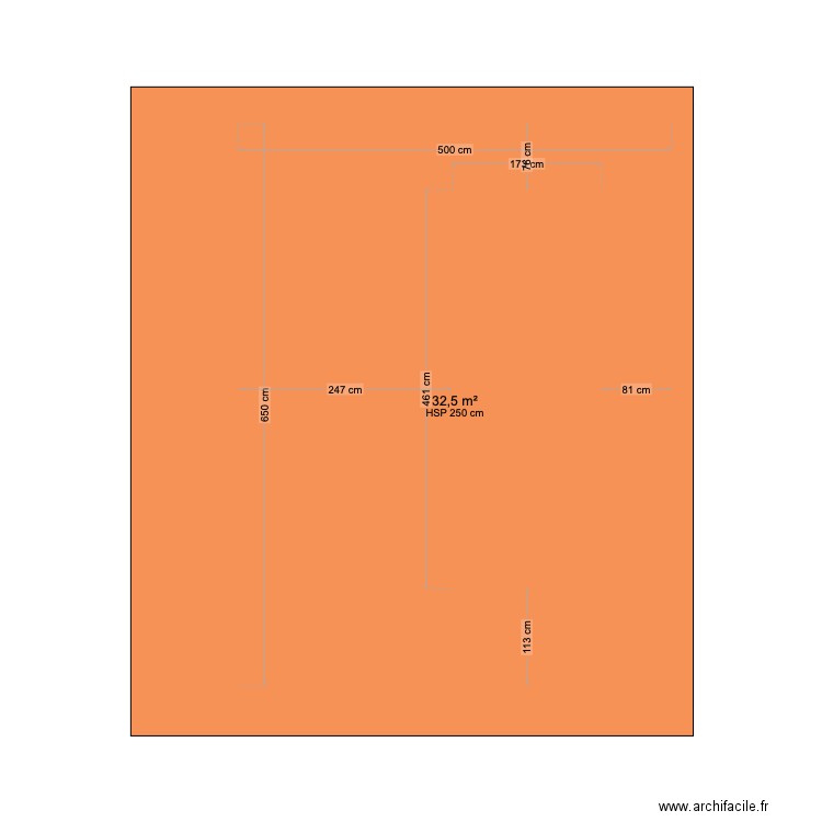 GARAGE. Plan de 1 pièce et 33 m2