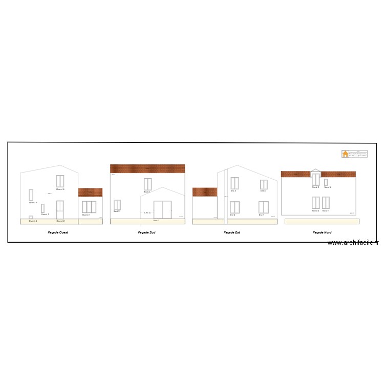 Projet - Repérage des menuiseries pour modif. Plan de 0 pièce et 0 m2