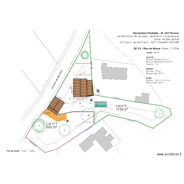 Plan de masse projet fini. Plan de 0 pièce et 0 m2