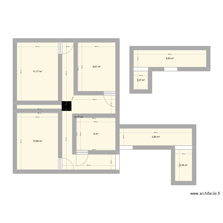 CHAPON 4 STUDIO_V2. Plan de 9 pièces et 66 m2