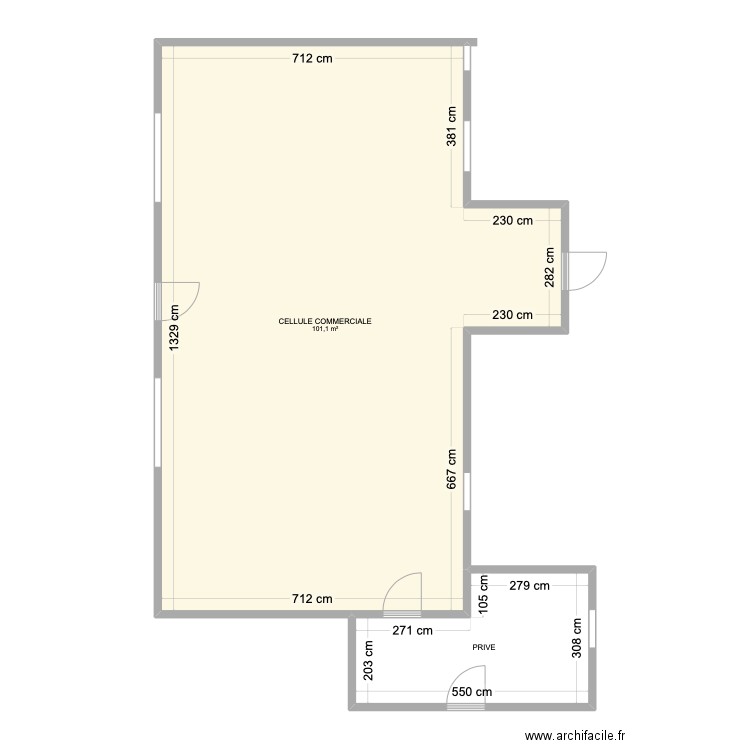 SQ AUDENGE VIDE. Plan de 2 pièces et 115 m2