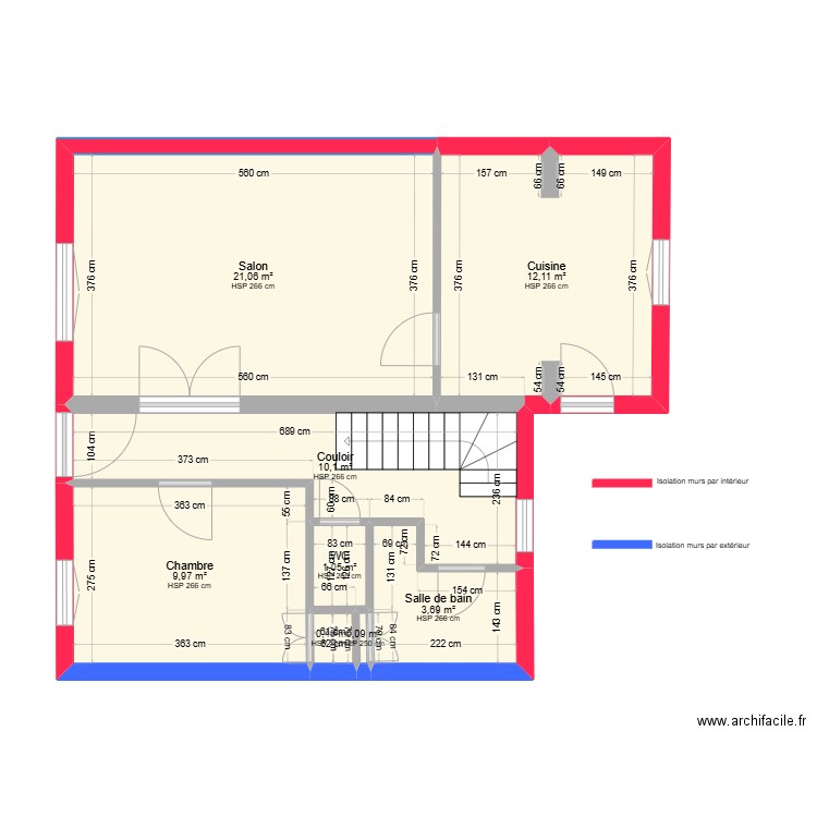 PECHEUX. Plan de 15 pièces et 115 m2