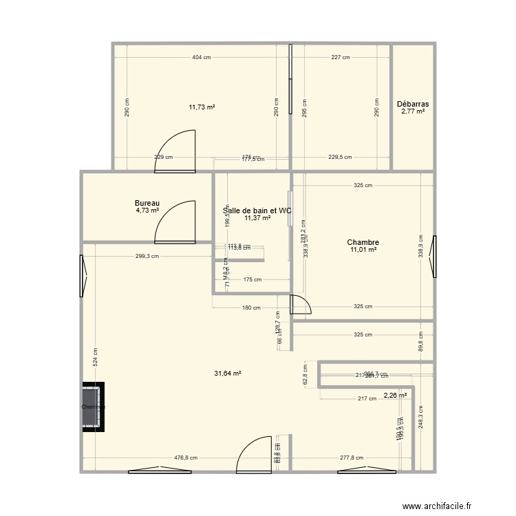 MAISON. Plan de 7 pièces et 76 m2