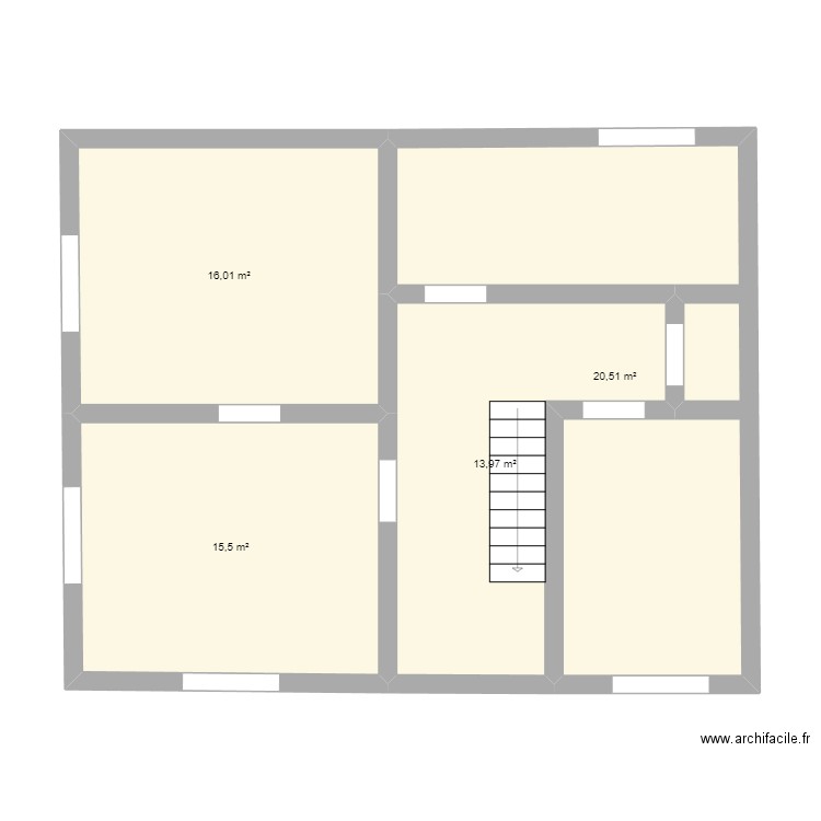 Maison RUAUX. Plan de 4 pièces et 66 m2