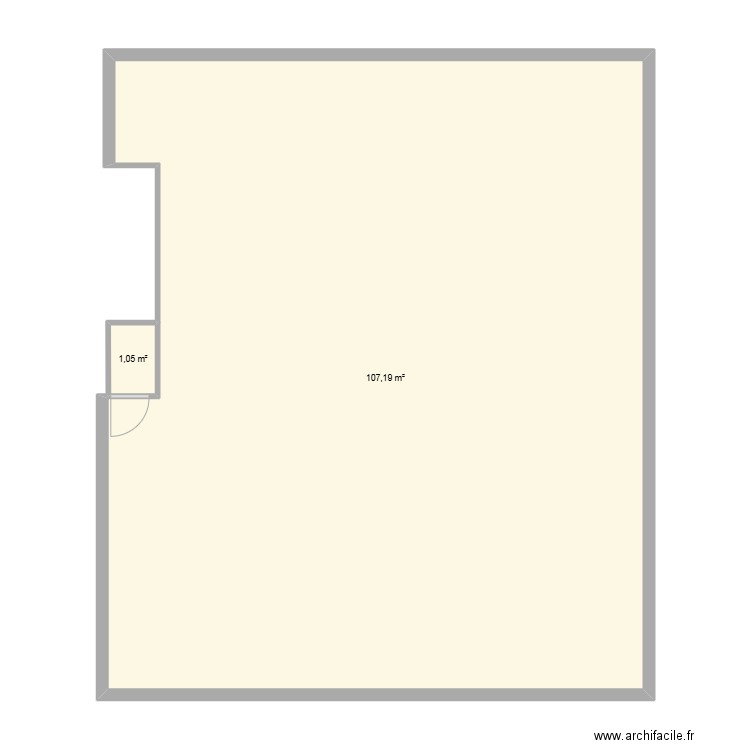 Local A. Plan de 2 pièces et 108 m2