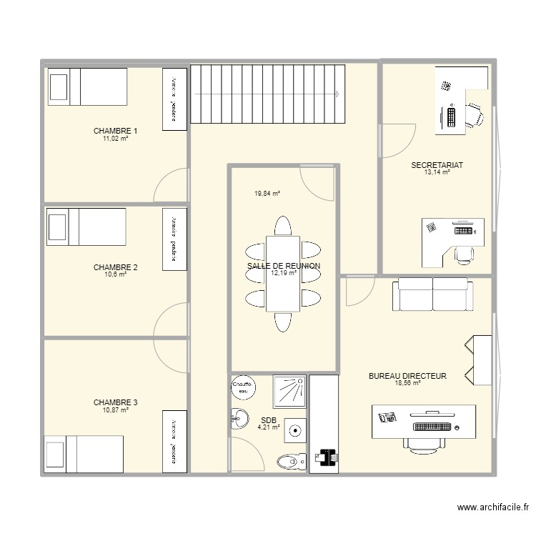 NEFS LABO. Plan de 8 pièces et 100 m2