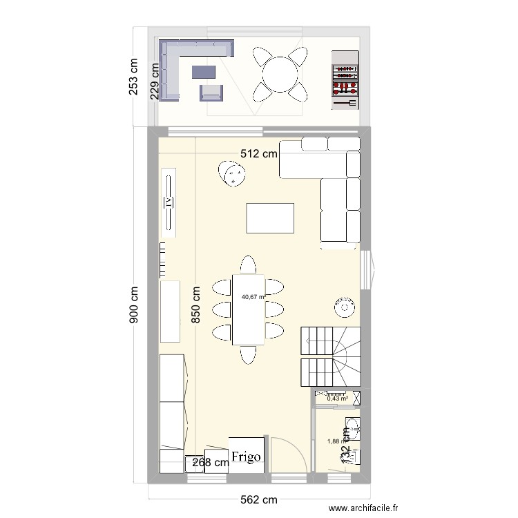 Plan 4 angles. Plan de 16 pièces et 190 m2