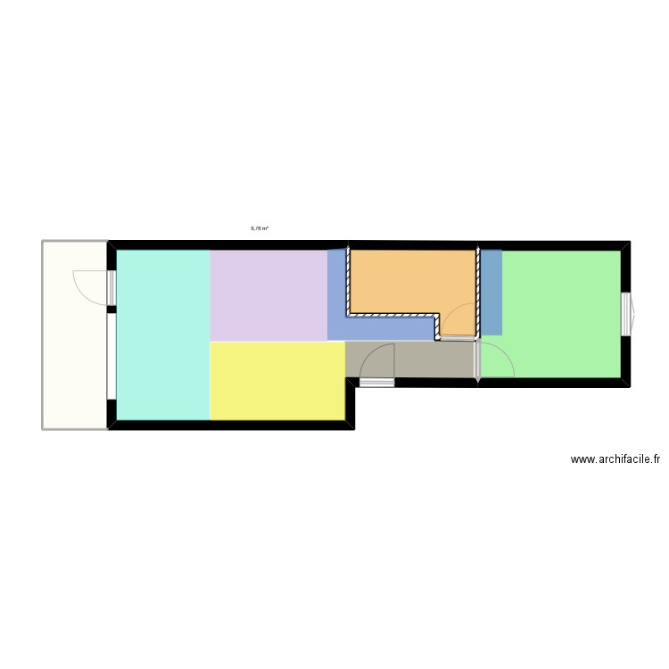 devoir phase 2 zonage proposition 1. Plan de 3 pièces et 40 m2