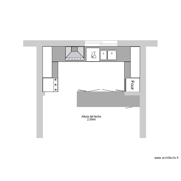 Cuisine F1. Plan de 0 pièce et 0 m2