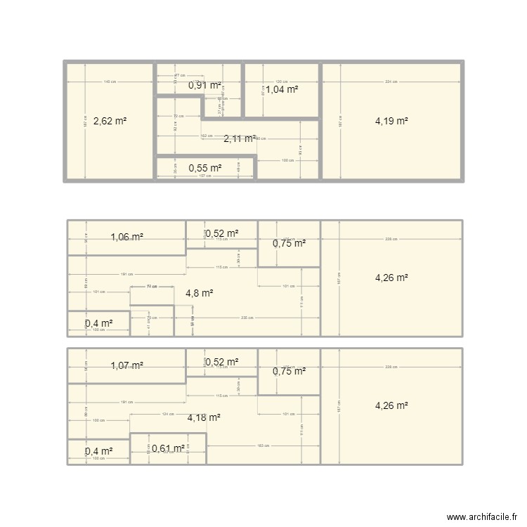 Fourgon aménagé. Plan de 19 pièces et 35 m2