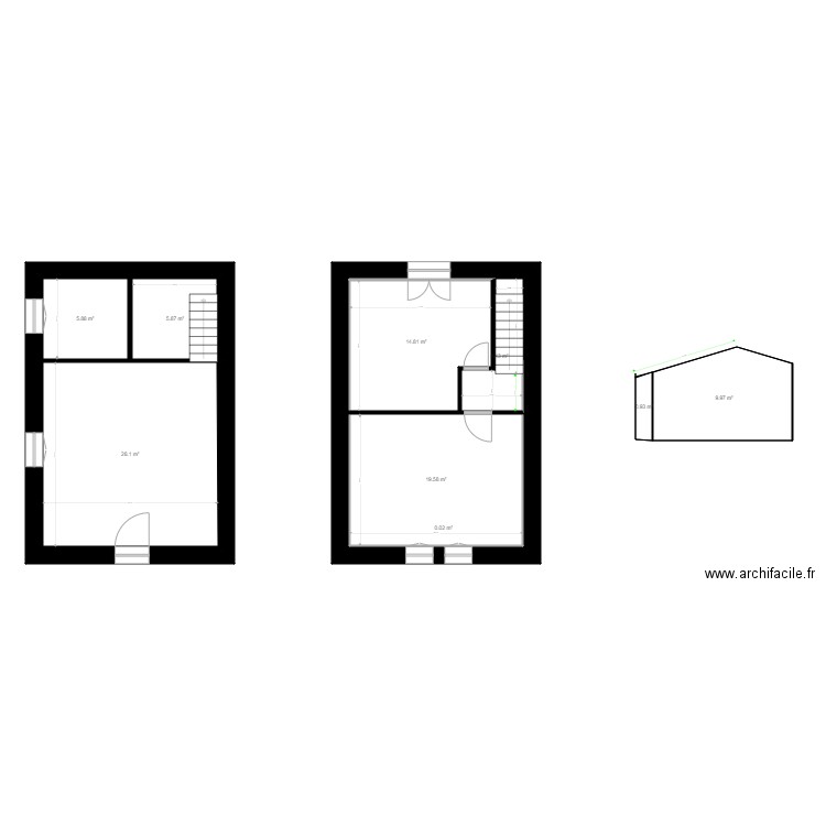 berrodier. Plan de 9 pièces et 90 m2