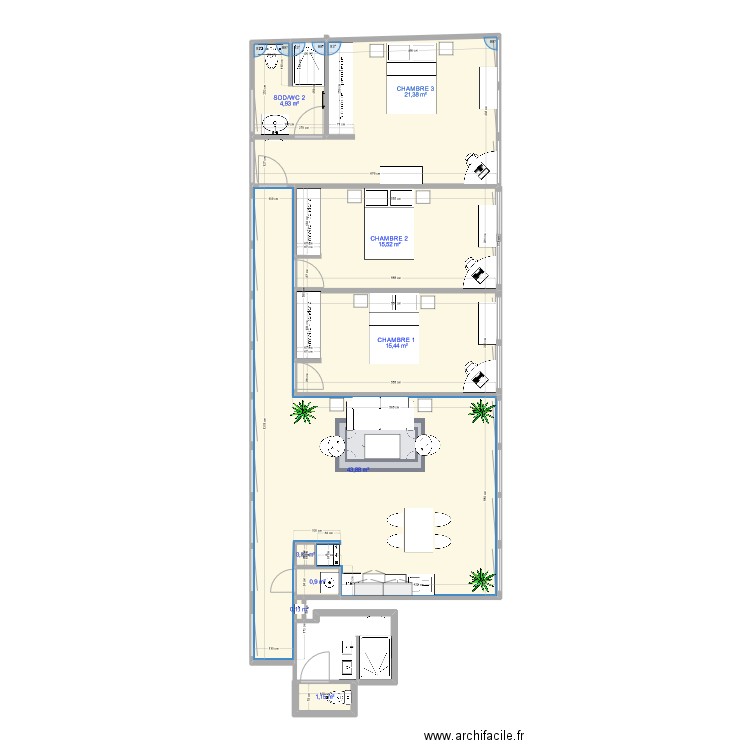 Imhaus V10. Plan de 9 pièces et 104 m2