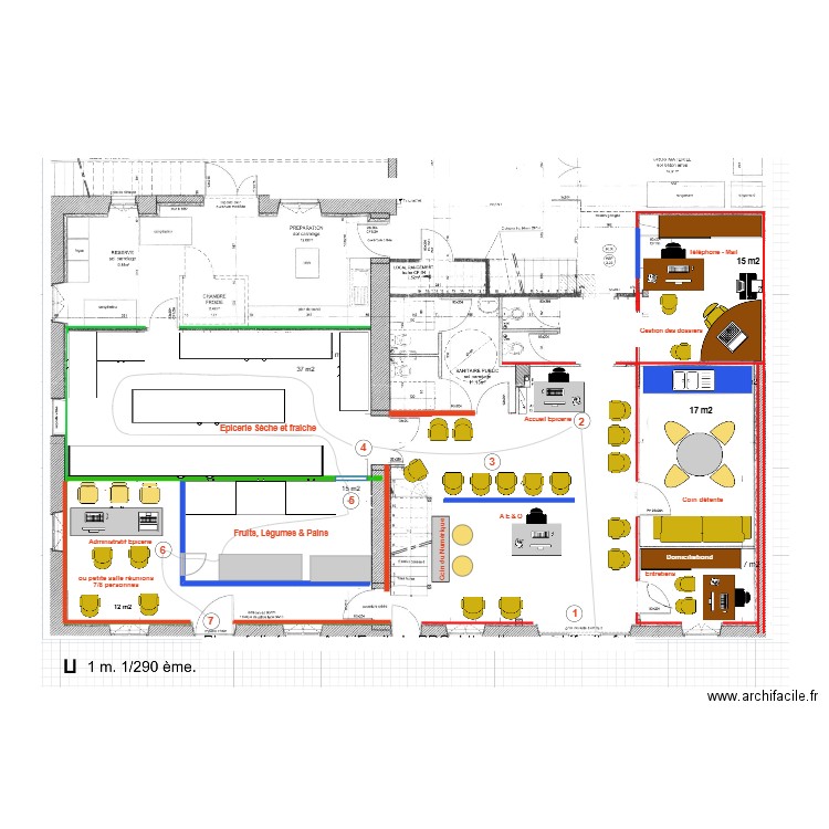 AEO-Epicerie. Plan de 0 pièce et 0 m2