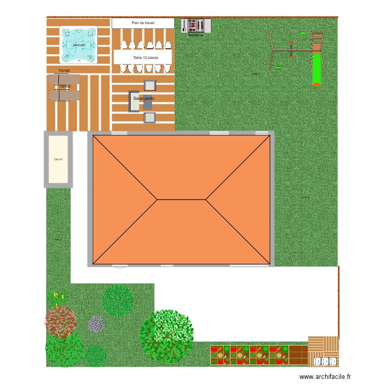 kikigarden. Plan de 1 pièce et 4 m2