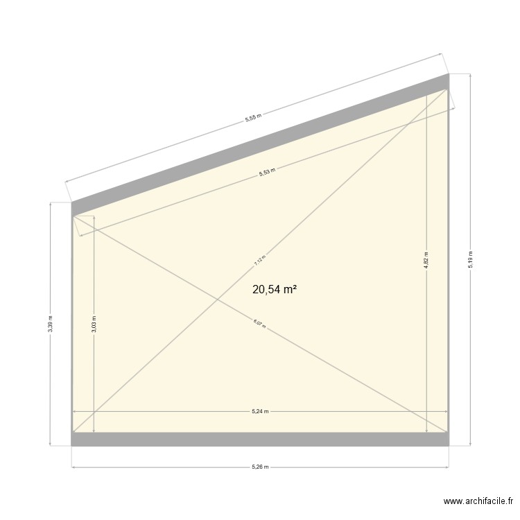 carport V3. Plan de 1 pièce et 21 m2