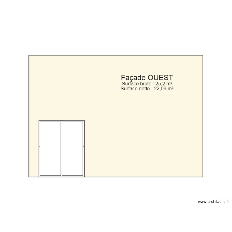 Façade OUEST. Plan de 0 pièce et 0 m2