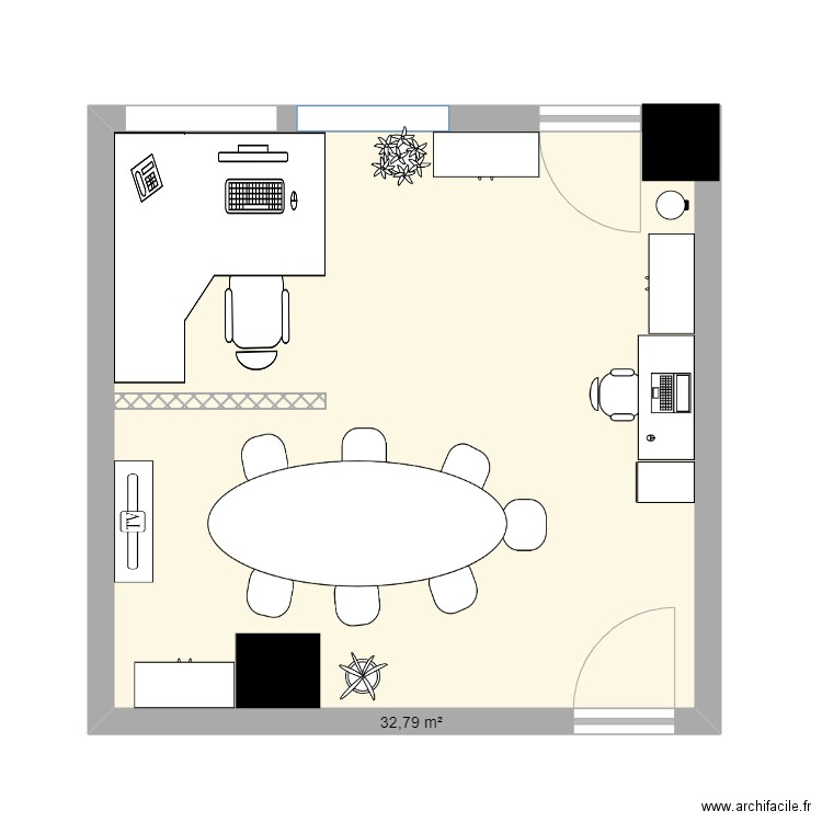 B323. Plan de 1 pièce et 33 m2