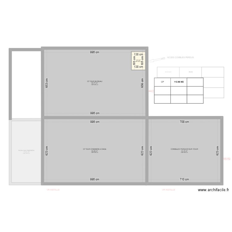 MOYSAN FREDERIQUE. Plan de 21 pièces et 459 m2