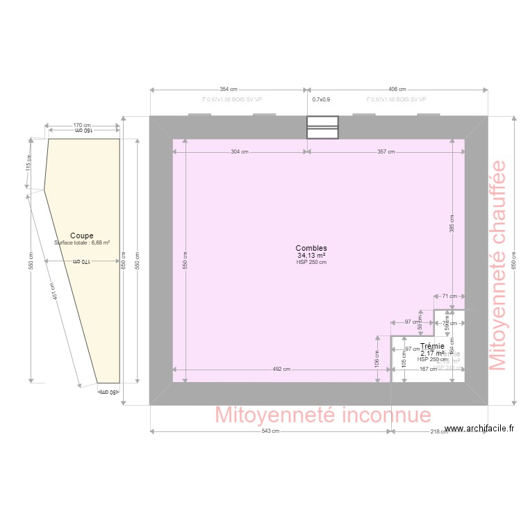 FENIOU. Plan de 10 pièces et 108 m2