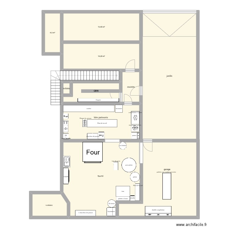 Labo A.PLOU. Plan de 11 pièces et 189 m2