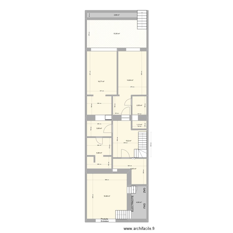 Banning 21 Rez Jardin - Surfaces int -. Plan de 12 pièces et 102 m2