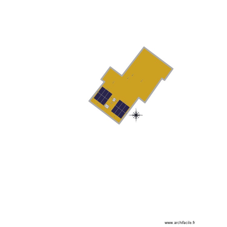 Panneau solaire. Plan de 1 pièce et 199 m2